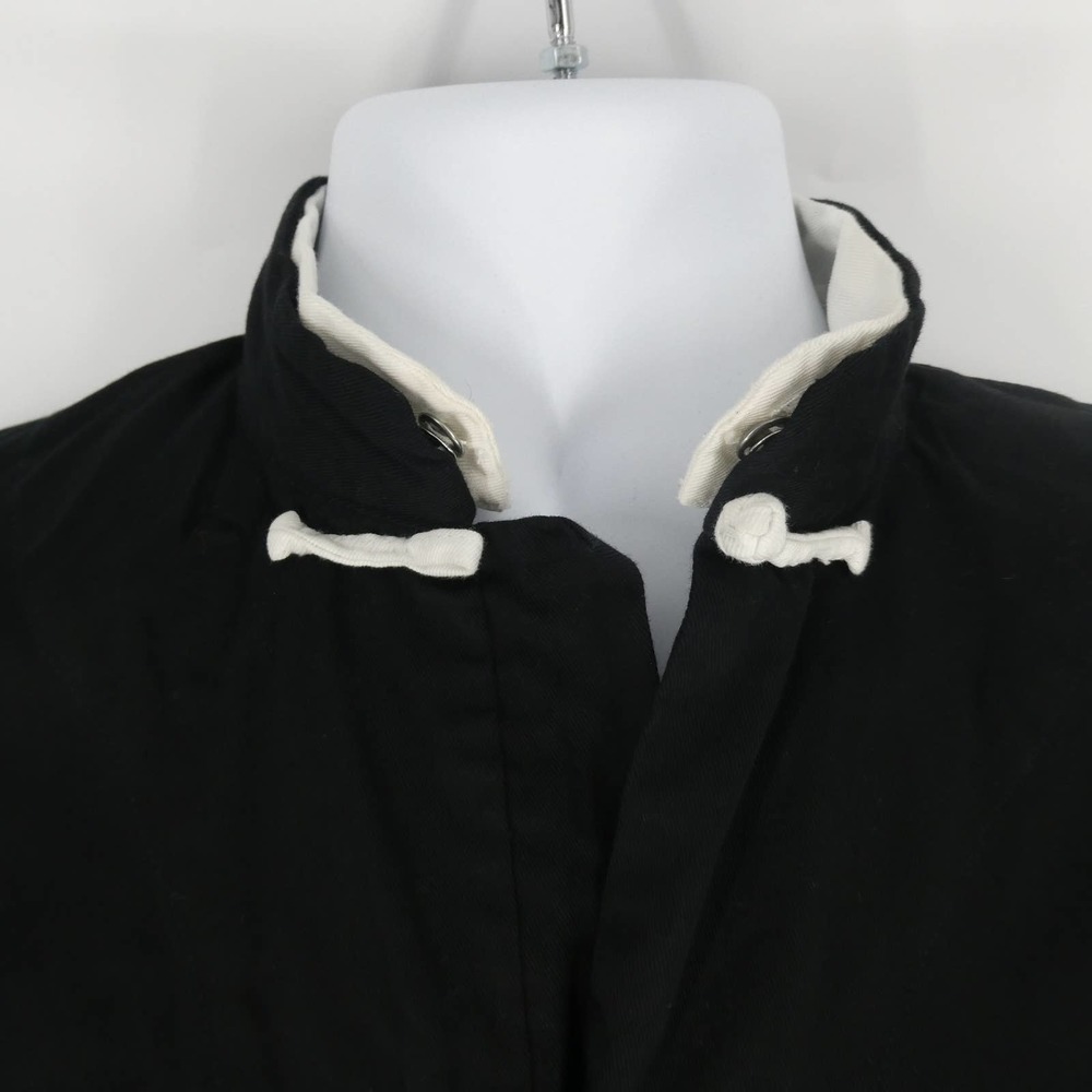 Black Men's Jacket with White Accents - Picture 5 of 7